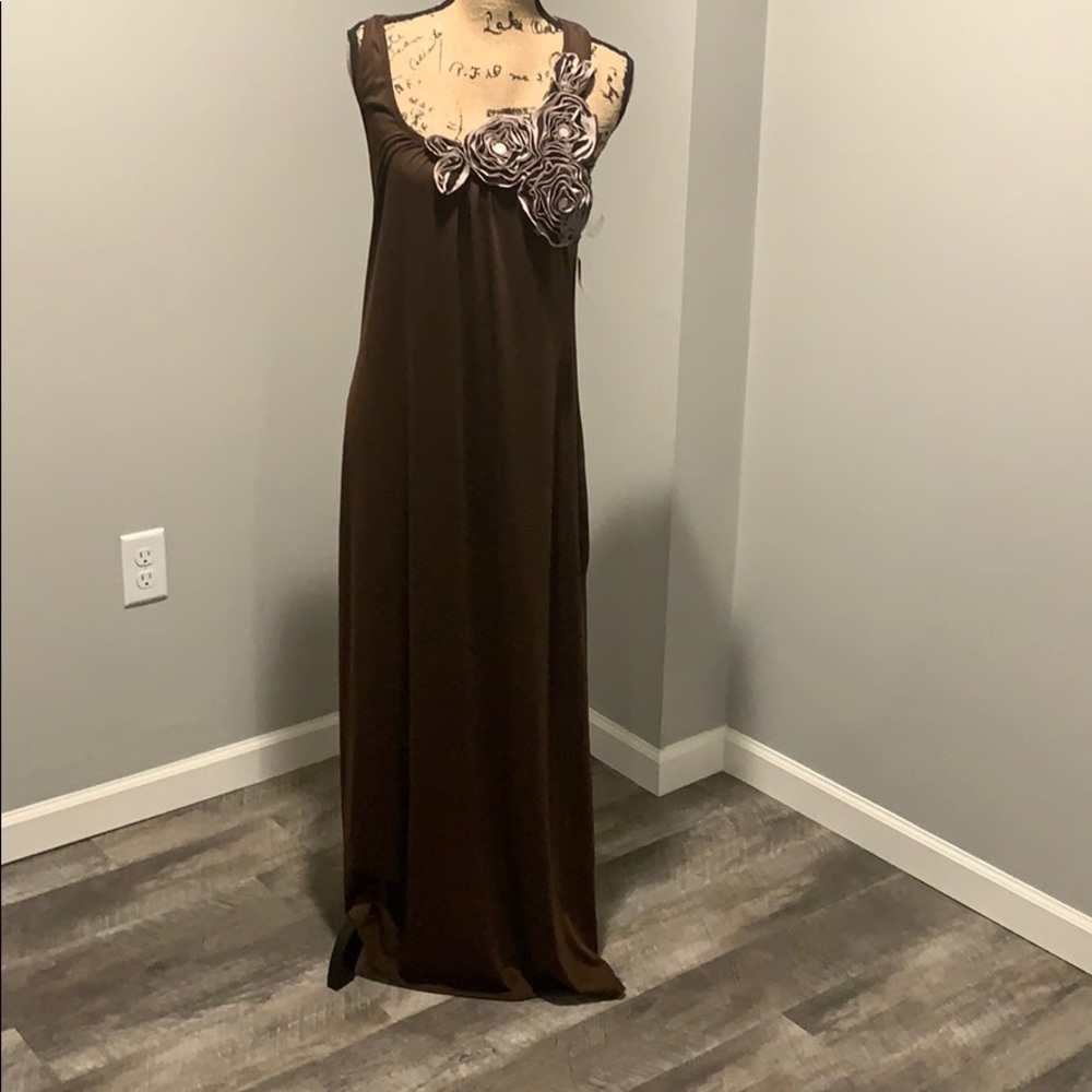 NWT!  Chocolate Brown Maxi Dress
